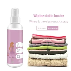 New 100ml Multipurpose Antistatspray Kläder Antistatisk Spray för Kläder Textilier Möbler och Bil