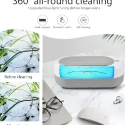 Discount 450ML Ultraljudstvätt, 48000Hz Ultraljudsrengöringsmaskin för Smycken, Vit