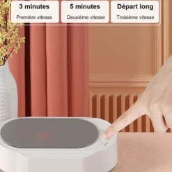 Outlet 500ML Ultraljudstvätt, 45000Hz Ultraljudsrengöringsmaskin för Smycken, Vit