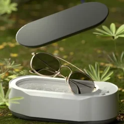 Outlet 500ML Ultraljudstvätt, 45000Hz Ultraljudsrengöringsmaskin för Smycken, Vit