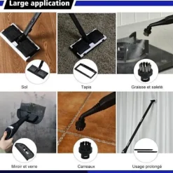 Clearance COSTWAY Mångsidig Ångtvätt 2000W För Dammkvalster-Reservoar 1,5L, 19 Tillbehör 4,0 Bar-LED-Indikator-108℃- Blå