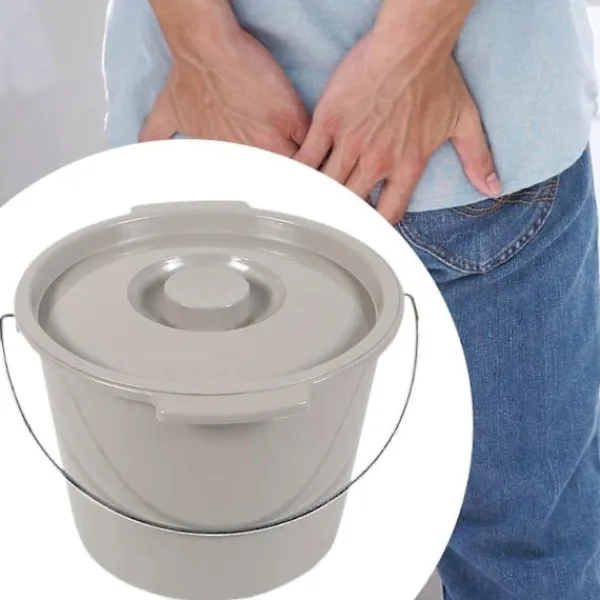 Outlet Mobil potta med bärhandtag, toalett hink, campingtoalett