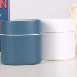 Outlet Modern Mini soptunna i plast med lock för badrum, skrivbord, bordsskiva