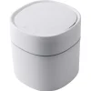 Outlet Modern Mini-sopkorg i plast med lock - Papperskorg för badrum, skrivbord, bordsskiva eller soffbord - Kassera bomullsrondeller, sminksponser