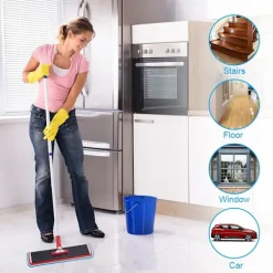 Hot unbranded Mop Pads, 6 stycken Mikrofiber Rengöringsdynor Blå