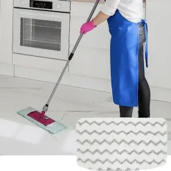 Hot Moppduk Tjock Absorberande Maskintvättbar Snabbtorkande Vågmönster Smutsgrepp Vit Våt Torr Mopp Ersättningsplatta För Shark M01/m11/d01/d11 S1000/s1000a/s | Fyndiq White