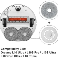 New BRONZE Moppdukar med mopplatta för Dreame L10 Ultra / L10S Pro / L10S Ultra / L10S Pro Ultra / L10 Prime [BR] As Shown