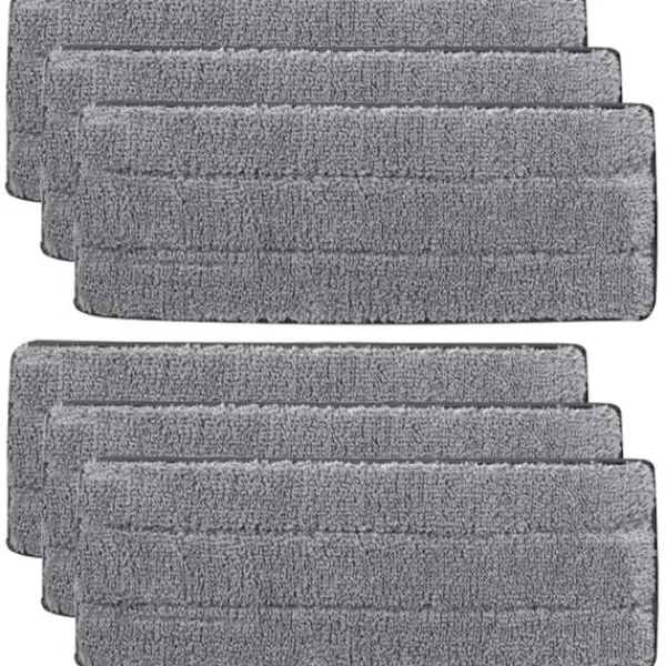 Moppdynor, 6 st Ersättningsdynor, Mikrofiber Hushållsmopphuvud Rengöringsdyna, för Rengöring och Skrubbning av Våta eller Torra Golv