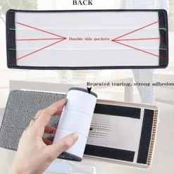 Moppdynor, 6 st Ersättningsdynor, Mikrofiber Hushållsmopphuvud Rengöringsdyna, för Rengöring och Skrubbning av Våta eller Torra Golv