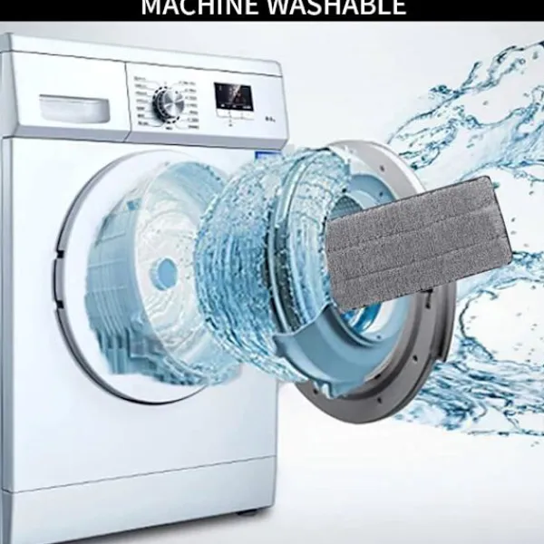 Moppdynor, 6 st Ersättningsdynor, Mikrofiber Hushållsmopphuvud Rengöringsdyna, för Rengöring och Skrubbning av Våta eller Torra Golv