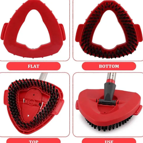 Hot Mopphuvuden Ersättning Skrubbborste Mopphuvud för Vileda Turbo Spin Mopp, Hård Borst Matta Borste Rengöringsborste för Badrum Garage Kök-FA-{Fyn232} | Fyndiq