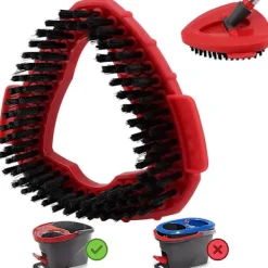 Best Mopphuvuden Ersättning Skrubbborste Mopphuvud för Vileda Turbo Spin Mopp, Hård Borst Matta Borste Rengöringsborste för Badrum Garage Kök[HK] 1x Bor...