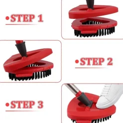 Best Mopphuvuden Ersättning Skrubbborste Mopphuvud för Vileda Turbo Spin Mopp, Hård Borst Matta Borste Rengöringsborste för Badrum Garage Kök[HK] 1x Bor...