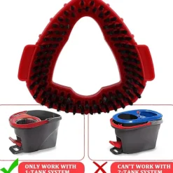 Best Mopphuvuden Ersättning Skrubbborste Mopphuvud för Vileda Turbo Spin Mopp, Hård Borst Matta Borste Rengöringsborste för Badrum Garage Kök[HK] Red | Fyndiq 1x Brush