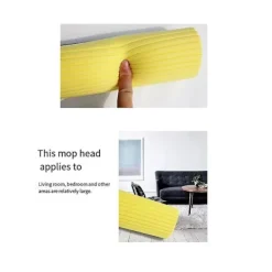 Sale Mopprulle Huvud Refill Svamp Refiller Rengöringsdynor Absorberande Ersättning Våtmoppning Kläder Tillbehör Suddgummi 4-pack