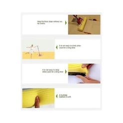 Sale Mopprulle Huvud Refill Svamp Refiller Rengöringsdynor Absorberande Ersättning Våtmoppning Kläder Tillbehör Suddgummi 4-pack