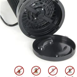 Hot Mosquito Killer Lamp, Kraftfull elektronisk Bug Killer Bug Trap Kraftfull insektsflugfälla med krok Myggzappers Fly Gn