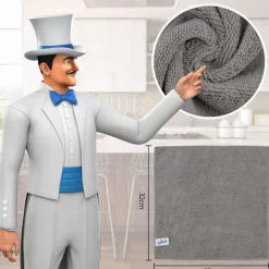 Online *MR.SIGA Mikrofiber Rengöringsduk, Universalhanddukar, Rändfria Rengöringstrasor, 12-pack, Grå, Storlek 32 x 32 cm (12,6 x 12,6 tum)