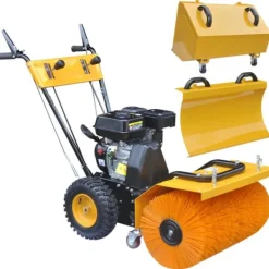 Outlet vidaXL Multifunktionell bensindriven snöplog/sopmaskin 6,5HK