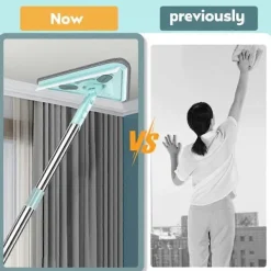Online Multifunktionell mopp, 360° roterbar och justerbar rengöringsmopp, våt och torr triangel