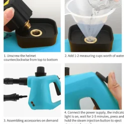 Clearance Multifunktionell ångrengörare 1000W Hög Temperatur Lämplig För Avfettning i Kök och Bilrengöring