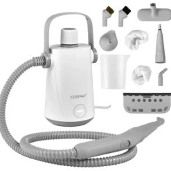 Clearance Multifunktionell ångtvätt bärbar handhållen ångrengöringsmaskin med 1000 W effekt grå