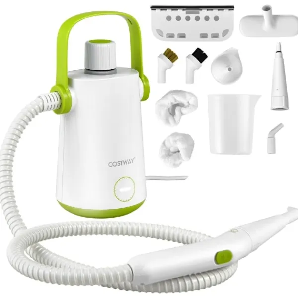 Discount Northix Multifunktionell ångtvätt bärbar handhållen ångrengöringsmaskin med 1000 W power green