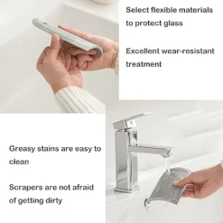 Outlet Multifunktionell rengöringsskrapa Bärbar miniskrapa Fönsterskrapa för fönster, duschdörr, glas, spegel, bilvindruta, keramisk vägg, skåp Ta