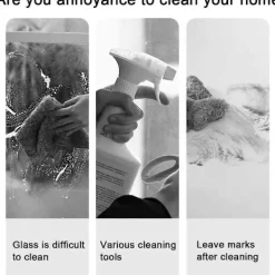 Online Multifunktionell Rengöringsgummi, Lämplig för Fönster, Duschdörrar, Glas, Spegel, Bilruta, Keramisk Vägg, Skåpsbord, Mini Silikon Ru