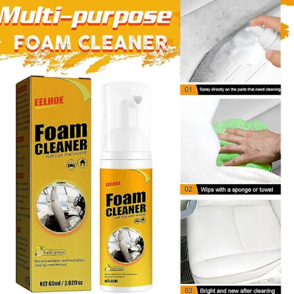 Outlet Multifunktionell skumrengörare biltillbehör sanering interiör lädersäte rattrengöring 100ml 60ml