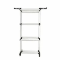 New HERZBERG Multifunktionell torkställning 20m vit och svart HG8034-BW