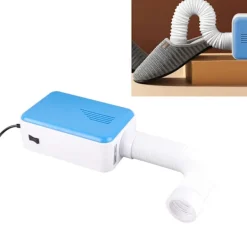 Outlet Multifunktionell 600W klädtork hushåll liten bärbar elektrisk skotork klädtork blå EU rund stickpropp