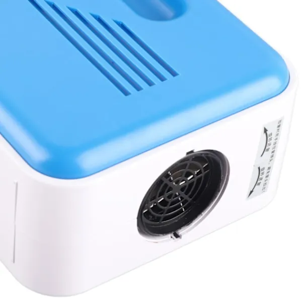 Outlet Multifunktionell 600W klädtork hushåll liten bärbar elektrisk skotork klädtork blå EU rund stickpropp