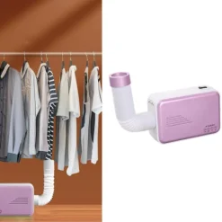 New Multifunktionell 600W klädtork hushåll liten bärbar elektrisk skotork klädtork lila EU rund stickpropp