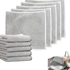 Clearance Multifunktionella Disktrasor av Ståltråd, Repfri Metalltrasa för Vått och Torrt, Återanvändbara Disksvampar för Rengöring av Diskar och Grytor