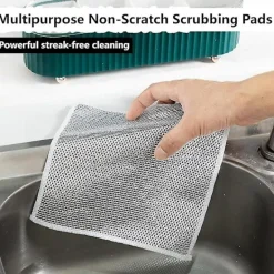 Best Multifunktionella Disktrasor av Ståltråd, Repfri Metalltrasa för Vått och Torrt, Återanvändbara Disksvampar för Rengöring av Diskar och Grytor