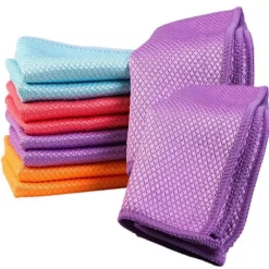 Clearance DAO Multifunktionella rengöringsdukar med fiskfjällsmönster, mikrofiberdukar för polering av glas och torkning av disk 30 X 40cm [DB] 30 X 30cm | Fyndiq Overlock