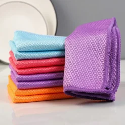 Clearance DAO Multifunktionella rengöringsdukar med fiskfjällsmönster, mikrofiberdukar för polering av glas och torkning av disk 30 X 40cm [DB] 30 X 30cm | Fyndiq Overlock