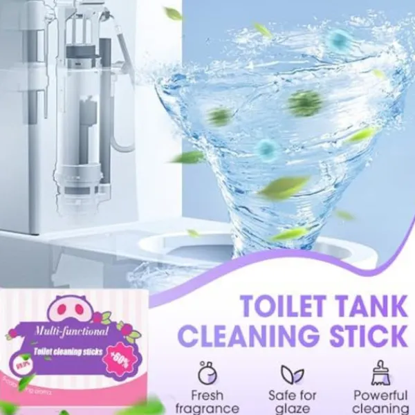 Sale Multifunktionella Toalettrengöringsstavar - Drop-in Tankrengörare & Fräschare med Långvarig Fräschör för Toalettskålen (1)
