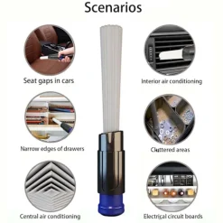 Hot Multifunktionellt dammsugarmunstycke, borste för ventiler, lådor och bil.