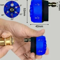 Online Multifunktionellt munstycke för högtryckstvätt i rostfritt stål, 6 i 1 snabbväxling[D] 1.2 Hole Spout