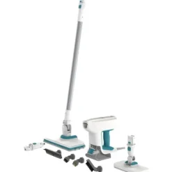 New BLACK + DECKER Multifunktionsångmopp - BLACK & DECKER - BHSM15FX08-QS - 1500 W - 8 tillbehör - / Grå / Blå , blå, grå Vit