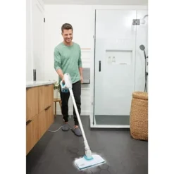 New BLACK + DECKER Multifunktionsångmopp - BLACK & DECKER - BHSM15FX08-QS - 1500 W - 8 tillbehör - / Grå / Blå , blå, grå Vit