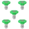 Best Munstycksset för högtryckstvätt, Ersättningsmunstycken för högtryckstvättstillbehör, 5-pack (Grön)