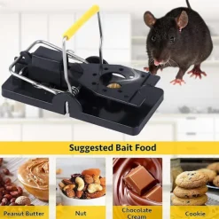 New Musfällor, 6-pack Kraftiga Återanvändbara, Säkra och Effektiva Musfällor för Inomhus- och Utomhusbruk, Lätta att Installera och Rengöra