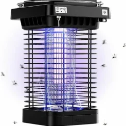 Xuigort Myggdödande lampa för utomhus- och inomhusbruk, solcellsbaserad UV-myggdödande lampa, elektrisk lampa för insektsfångst