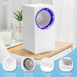 Myggdödarlampa, USB Elektrisk Insektsfälla med UV-lampa, 180Light Myggdödare Zapper för Kök Barnrum Inomhus och Utomhus (LGL)