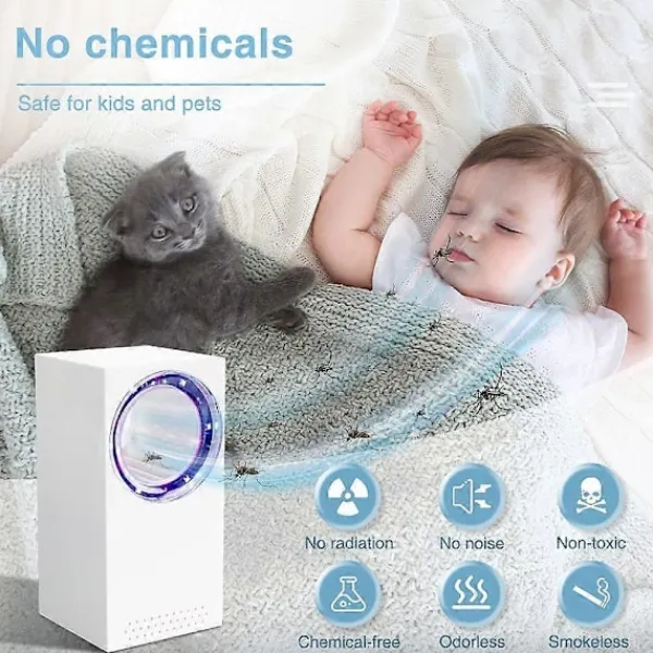 Myggdödarlampa, USB Elektrisk Insektsfälla med UV-lampa, 180Light Myggdödare Zapper för Kök Barnrum Inomhus och Utomhus (LGL)