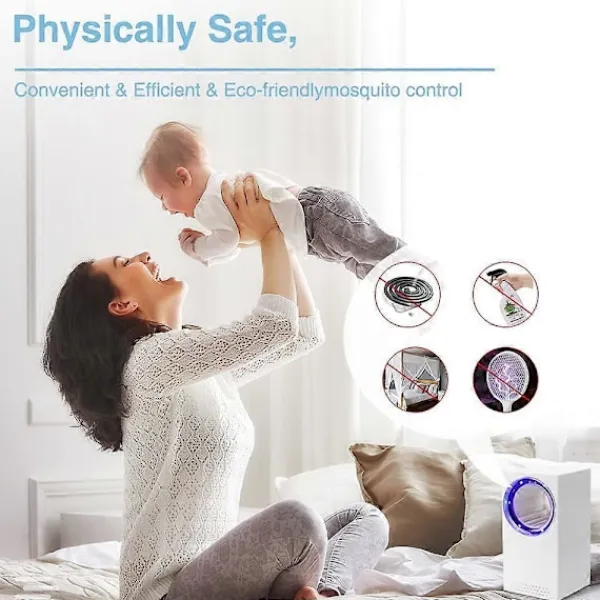 Myggdödarlampa, USB Elektrisk Insektsfälla med UV-lampa, 180Light Myggdödare Zapper för Kök Barnrum Inomhus och Utomhus (LGL)