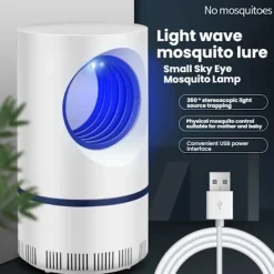 Online NICEGOU Mygglampa, 360° insektsdödare, elektrisk myggfångare med USB-laddning och fluglampa för sovrum, kök, kontor, hem